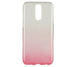 Slika 2 izdelka: Silikonski ovitek z bleščicami za Huawei Mate 10 Lite - srebrno pink