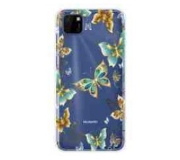 Slika izdelka: Silikonski ovitek z metuljčki za Huawei Y5p prozoren