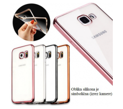 Slika izdelka: Silikonski ovitek z okvirjem za Samsung Galaxy A3 2017 A320 - pink