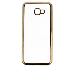 Slika 2 izdelka: Silikonski ovitek z okvirjem za Samsung Galaxy J4 Plus (2018) J415 - zlat
