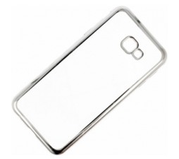Slika 2 izdelka: Silikonski ovitek z okvirjem za Samsung Galaxy J4 Plus (2018) J415 - svetlo siv