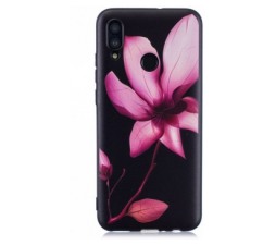 Slika 2 izdelka: Silikonski ovitek z orhidejo za Samsung Galaxy A50 A505 - črn