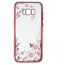 Slika izdelka: Silikonski ovitek z rožicami za Samsung Galaxy S8 - pink