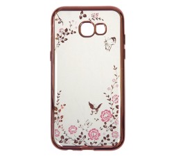 Slika izdelka: Silikonski ovitek z rožicami za Samsung Galaxy J3 2016 - pink