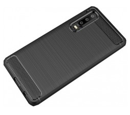 Slika izdelka: Silikonski ovitek za Huawei P30 - mat carbon črn