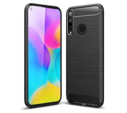 Slika izdelka: Silikonski ovitek za Huawei P40 Lite E - mat carbon črn