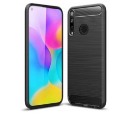 Slika 2 izdelka: Silikonski ovitek za Huawei P40 Lite E - mat carbon črn