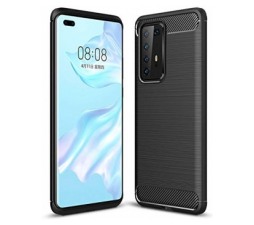 Slika 2 izdelka: Silikonski ovitek za Huawei P40 Pro - mat carbon črn