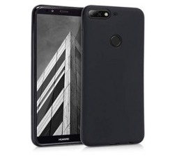 Slika 2 izdelka: Silikonski ovitek za Huawei Y7 2018 - mat črn