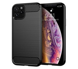 Slika 2 izdelka: Silikonski ovitek za iPhone 11 Pro Max - mat carbon črn