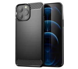 Slika 2 izdelka: Silikonski ovitek za iPhone 13 Pro Max - mat carbon črn