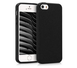 Slika 2 izdelka: Silikonski ovitek za iPhone 5, iPhone 5s, iPhone SE - mat črn