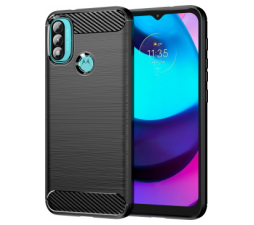 Slika 2 izdelka: Silikonski ovitek za Motorola E20 / E30 / E40 - mat carbon črn