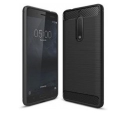 Slika 2 izdelka: Silikonski ovitek za Nokia 3 - mat carbon črn
