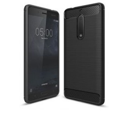 Slika izdelka: Silikonski ovitek za Nokia 6 - mat carbon črn