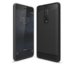 Slika 2 izdelka: Silikonski ovitek za Nokia 6 - mat carbon črn