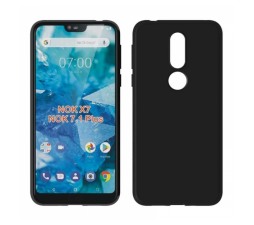 Slika izdelka: Silikonski ovitek za Nokia 7.1 - mat črn