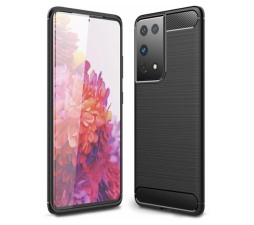 Slika izdelka: Silikonski ovitek za Samsung Galaxy S21 Ultra G998 - mat carbon črn