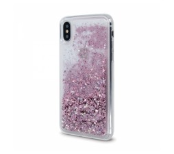 Slika izdelka: Silikonski ovitek za Samsung Galaxy A50 A505 prozoren s pink bleščicami
