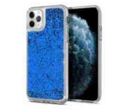 Slika izdelka: Silikonski ovitek za Samsung Galaxy A51 A515 prozoren z modrimi bleščicami
