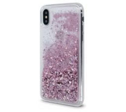 Slika 2 izdelka: Silikonski ovitek za Samsung Galaxy A50 A505 prozoren s pink bleščicami
