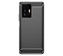 Slika 2 izdelka: Silikonski ovitek za Xiaomi 11T / 11T Pro - mat carbon črn