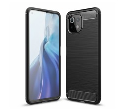 Slika izdelka: Silikonski ovitek za Xiaomi Mi 11 Lite - mat carbon črn