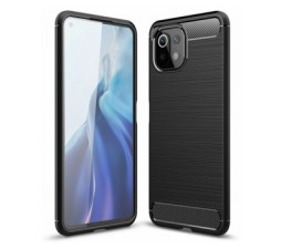 Slika 2 izdelka: Silikonski ovitek za Xiaomi Mi 11 Lite - mat carbon črn