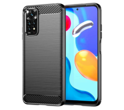Slika 2 izdelka: Silikonski ovitek za Xiaomi Redmi Note 11 4G / Redmi Note 11s 4G - mat carbon črn