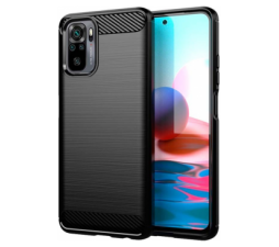 Slika 2 izdelka: Silikonski ovitek za Xiaomi Redmi Note 10 / Note 10s - mat carbon črn