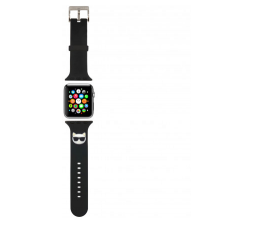 Slika izdelka: Silikonski pašček za uro Karl Lagerfeld KLAWMSLCK za Apple Watch 38 / 40 mm - Choupettes Head črn