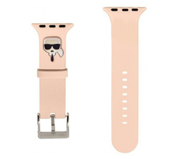 Slika izdelka: Silikonski pašček za uro Karl Lagerfeld KLAWMSLKP za Apple Watch 38 / 40 mm - Karls Head roza