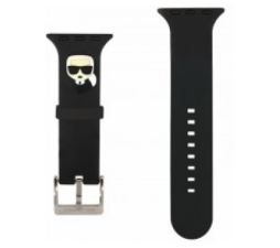Slika 2 izdelka: Silikonski pašček za uro Karl Lagerfeld KLAWLSLKK za Apple Watch 42 / 44 mm / 45 - Karls Head črn