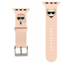 Slika 2 izdelka: Silikonski pašček za uro Karl Lagerfeld KLAWMSLCKP za Apple Watch 38 / 40 mm - Heads roza