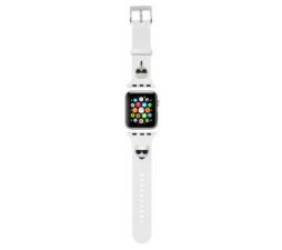Slika 2 izdelka: Silikonski pašček za uro Karl Lagerfeld KLAWMSLCKW za Apple Watch 38 / 40 mm - Heads bel