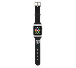 Slika 2 izdelka: Silikonski pašček za uro Karl Lagerfeld KLAWMSLCK za Apple Watch 38 / 40 mm - Choupettes Head črn