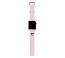 Slika 2 izdelka: Silikonski pašček za uro Karl Lagerfeld KLAWMSLCP za Apple Watch 38 / 40 mm - Choupettes Head roza