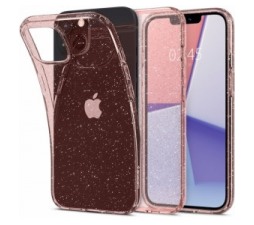 Slika 2 izdelka: Spigen Liquid Crystal Glitter ovitek za iPhone 13 6.1 - prozorno roza z bleščicami