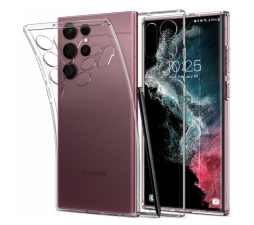 Slika izdelka: Spigen Liquid Crystal ovitek za Samsung Galaxy S22 Ultra 5G - prozoren