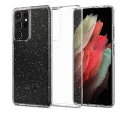 Slika izdelka: Spigen Liquid Crystal ovitek za Samsung Galaxy S21 Ultra G998 prozoren z bleščicami