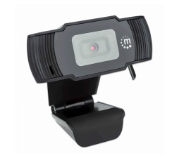 Slika 2 izdelka: Spletna kamera 1080p USB Webcam MANHATTAN, črna, USB-A 2.0, kabel 1,5m, vgrajen mikrofon