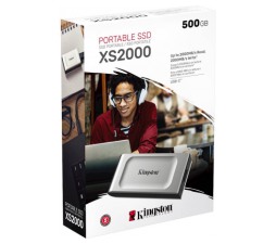 Slika izdelka: SSD Kingston prenosni 500GB XS2000, USB C 3.2, 2000/2000MB/s