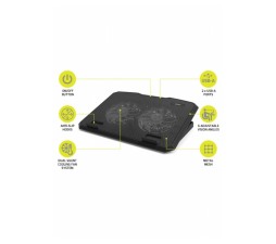 Slika 2 izdelka: Stojalo PORT z ventilatorjem za NB do 15.6, dvojni ventilator za hlajenje, USB