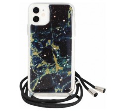 Slika 2 izdelka: Storm silikonski ovitek z vrvico za iPhone 12 / 12 Pro - črn