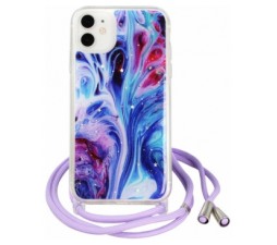 Slika 2 izdelka: Storm silikonski ovitek z vrvico za iPhone 12 Pro Max - moder