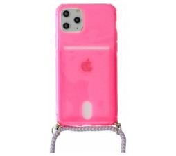 Slika 2 izdelka: Summer silikonski ovitek z vrvico za iPhone 12 Mini - pink