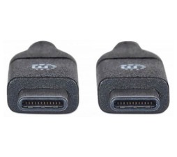 Slika 2 izdelka: Kabel USB C/USB C SuperSpeed+ MANHATTAN, moški/moški, USB 3.1 Gen 2, 1m, črne barve