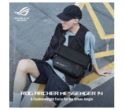 Slika 2 izdelka: Torba ASUS ROG Archer Messenger 14 (BC2000) črna, za prenosnike do 14'', CORDURA