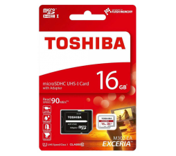 Slika izdelka: TOSHIBA SPOMINSKA KARTICA 16GB micro SDHC z adapterjem SD