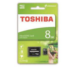 Slika 2 izdelka: TOSHIBA SPOMINSKE KARTICE 8GB microSD z adapterjem